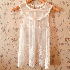 Monteau Sheer Bow Blouse from Anthropologie